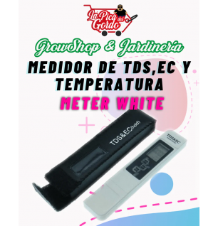 Medidor de TDS, EC y Temperatura de Meter White